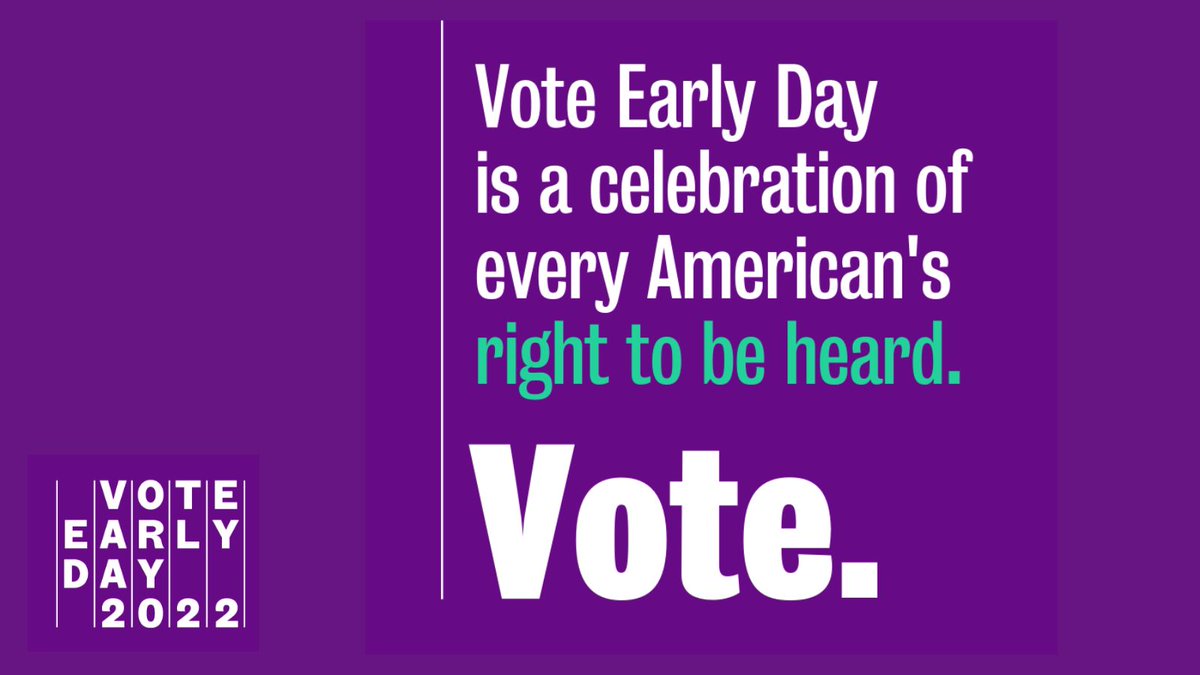 CreateTheVoteMA's tweet image. It’s #VoteEarlyDay Join the millions of Americans casting their ballots with early voting! Learn more about your options to #VoteEarly at VoteEarlyDay.org @voteearlyday #mapoli #CTVMA2022