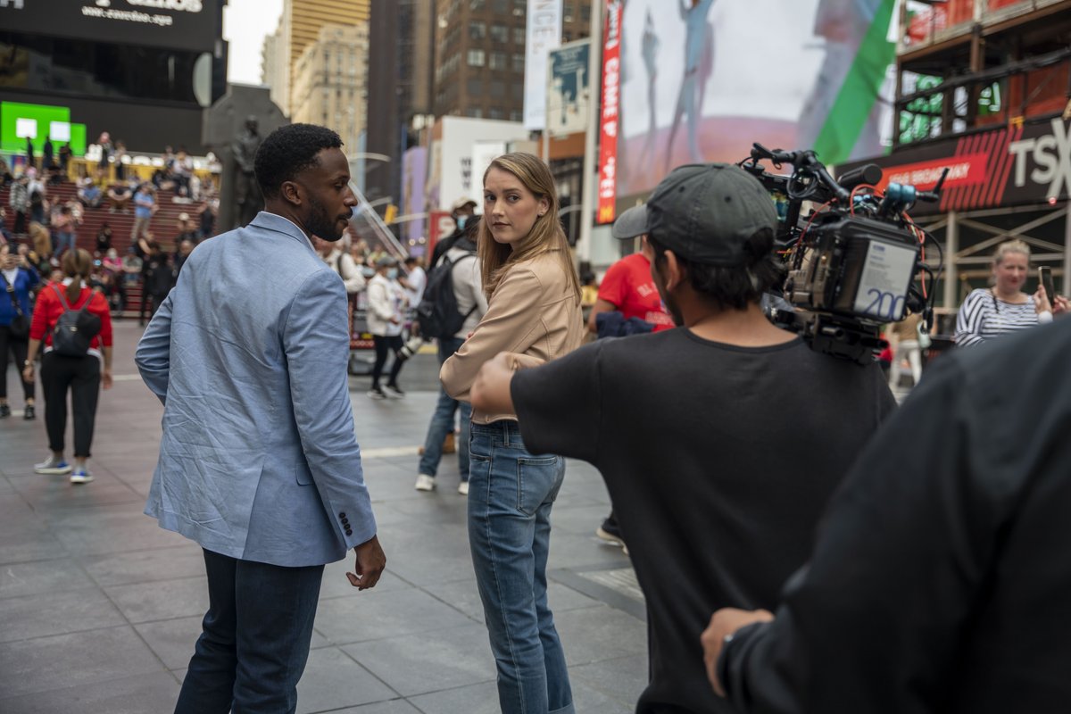 fallonmefilm's tweet photo. Filming @fallonmefilm in Times Square #NewYork with lead actors Francis Edemobi [ @fcedemobi ] and Ashley Fuller [ @ashfuller01 ] and director of photography Luis Hernandez [ @humbler_butterwrap2.0 ]

Director: @isaacfdavis
Production Studio: @iaconpictures
.
.
.
.
.
. https://t.co/FXIgi6C5h0