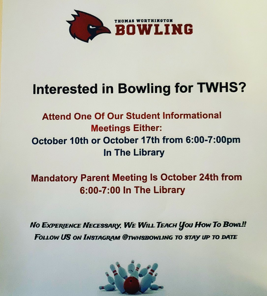 bowling_twhs's tweet photo. @TWHSAthletics @TWHS_Cardinals https://t.co/9qGrSk6IsP