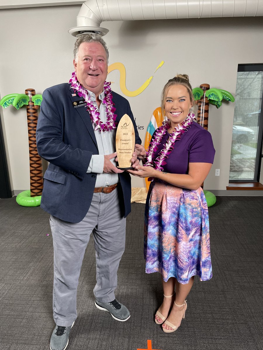 I was honored today to be presented with the President's Award from the Arc of the Pikes Peak Region today! I will always fight for individuals with developmental disabilities.