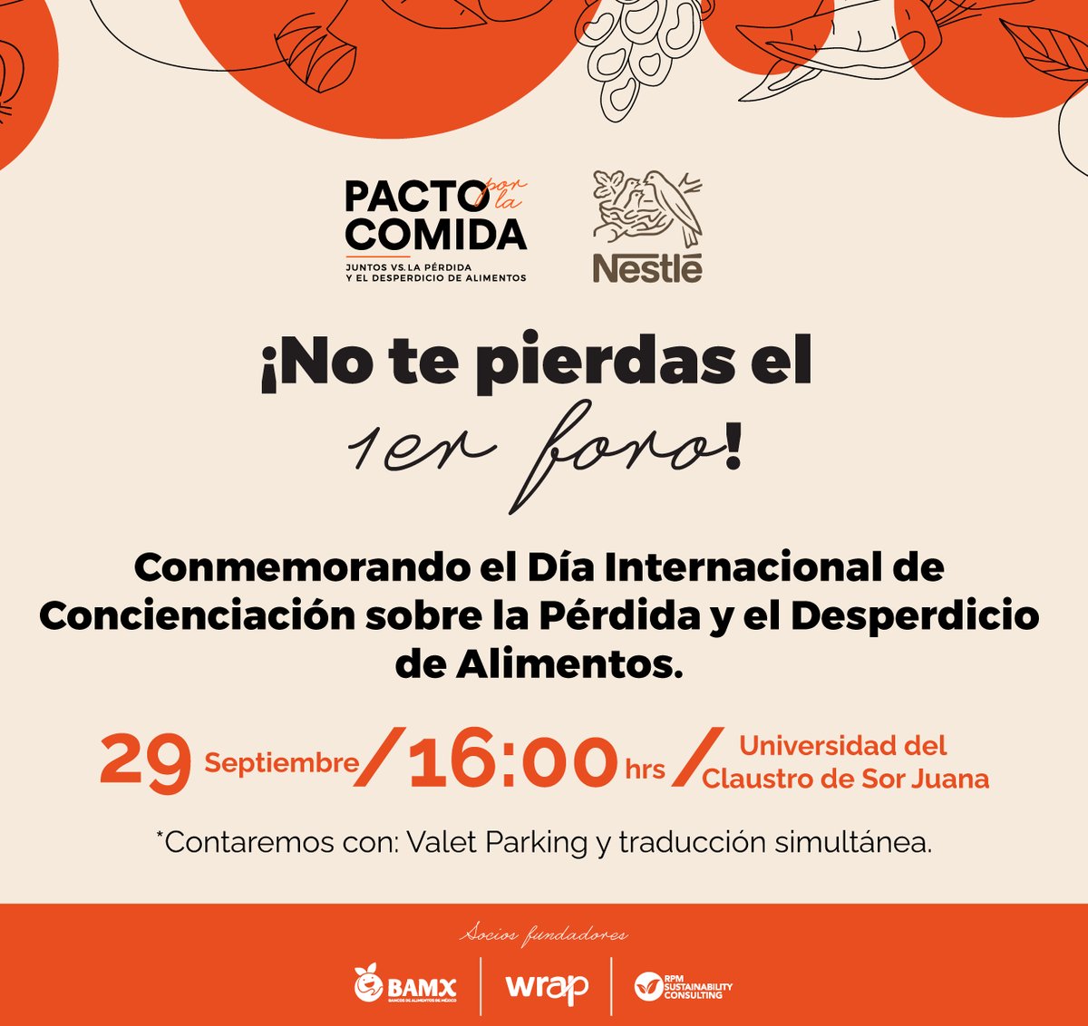 Nestlé México (@nestlemx) on Twitter photo ¡Te invitamos a formar parte del evento hoy en el Día Internacional de Concienciación sobre la Pérdida y el Desperdicio de Alimentos con <a href="/Red_BAMX/">Red de Bancos de Alimentos de México</a>!
Daremos a conocer los desafíos sobre esta problemática, así como soluciones que se están implementando a nivel global y en el país ¡Te invitamos a formar parte del evento hoy en el Día Internacional de Concienciación sobre la Pérdida y el Desperdicio de Alimentos con <a href="/Red_BAMX/">Red de Bancos de Alimentos de México</a>!
Daremos a conocer los desafíos sobre esta problemática, así como soluciones que se están implementando a nivel global y en el país