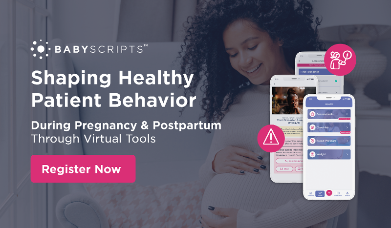 Babyscripts's tweet photo. Empowering patients to take charge of their health in pregnancy when they have the most face time w an OB + strong motivation to pursue good habits is critical for overall health. 

Join our webinar on 10/26 to learn more.

Register here: https://t.co/u2vOR1KUcc https://t.co/Kv7i6cYFAL
