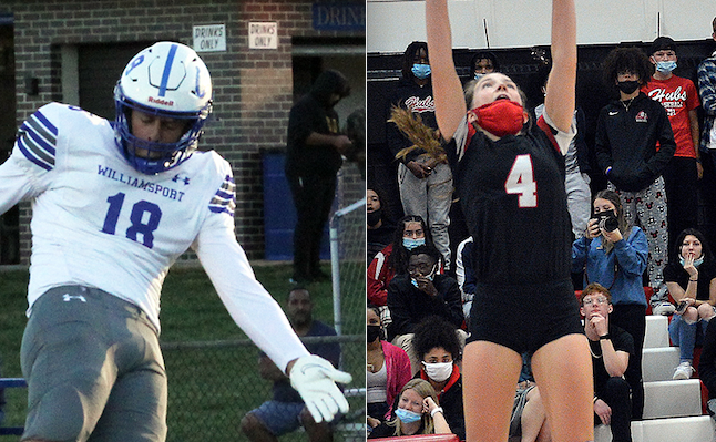 HMMediaSports's tweet photo. Williamsport’s Cole Kriner and North Hagerstown’s Aubrey Chamberlin were voted The Herald-Mail’s Washington County Athletes of the Week for Sept. 19-24.
https://t.co/VckZdVNIKy https://t.co/SKHUbIye2V