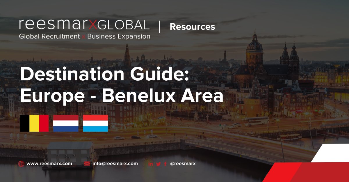 Where to expand globally?
Benelux Union offers strong social safety nets, worker protections, and #investments in education! 🇧🇪 🇳🇱 🇱🇺

What else to expect? Read our new #destinationguide to find out: bit.ly/3dTCN2w

#reesmarx #Netherlands #Belgium #Luxembourg #GoGlobal