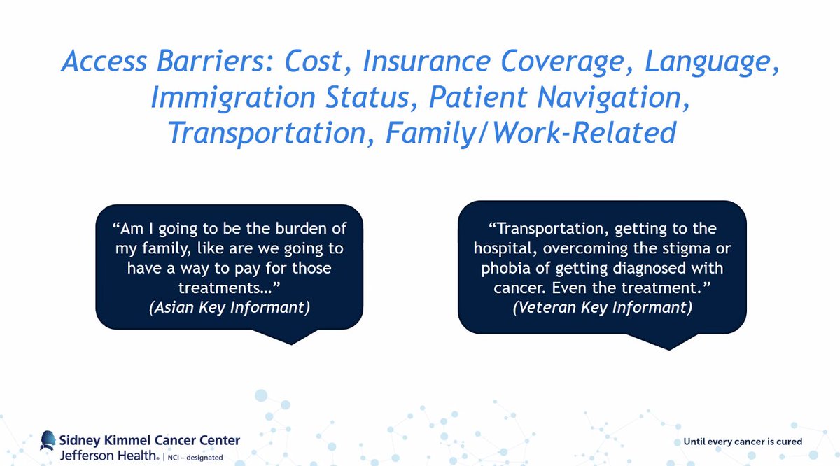 Brian M. Till (@briantillmd) on Twitter photo Such insightful comments at the 4th <a href="/TJUHospital/">Jefferson Health</a> lung cancer screening summit today from qualitative study of patient understanding & attitudes towards screening. How do we better meet patients where they are and decrease the barriers to screen?
// #LCSM #lungcancer Such insightful comments at the 4th <a href="/TJUHospital/">Jefferson Health</a> lung cancer screening summit today from qualitative study of patient understanding & attitudes towards screening. How do we better meet patients where they are and decrease the barriers to screen?
// #LCSM #lungcancer