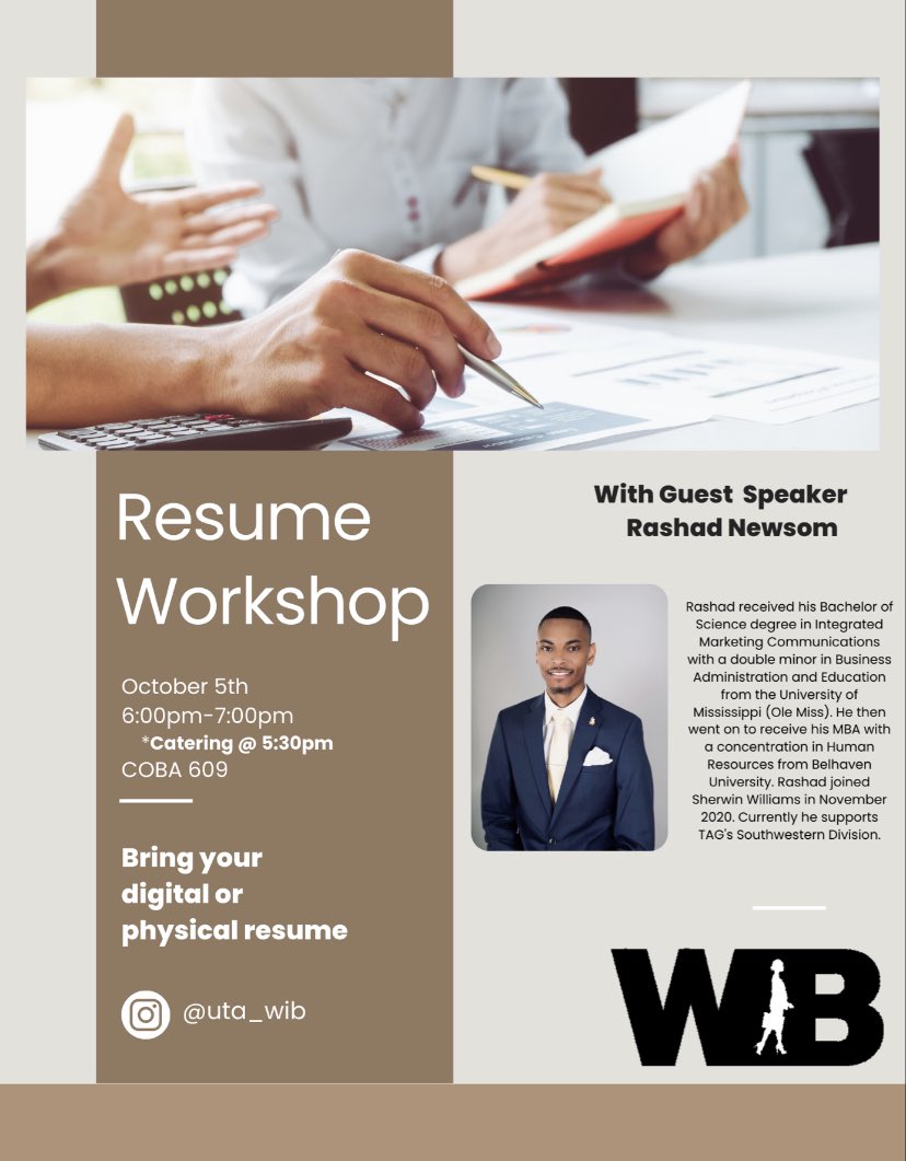 uta_wib's tweet photo. Interested in improving your resume? Join our next meeting! https://t.co/zkeTBe0d9Q