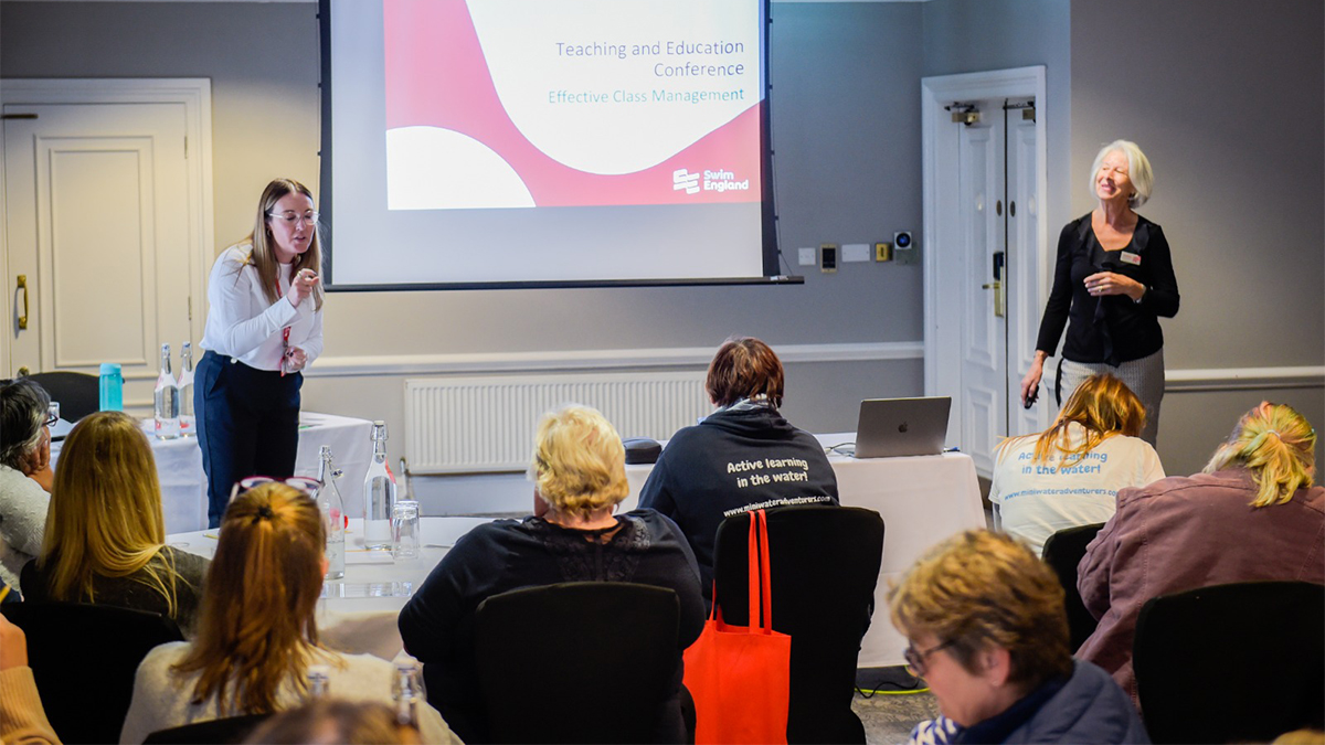 Swim_England's tweet photo. An incredible day at the Swim England Teaching and Education Conference 🙌

Thanks to all those that attended and to the hosts of each of our workshops 👏

Now on to tonight's Teaching and Education awards‼️ 🏆

#SETEC2022 | 📸 @WHLJohnston https://t.co/eCRQzREL3z