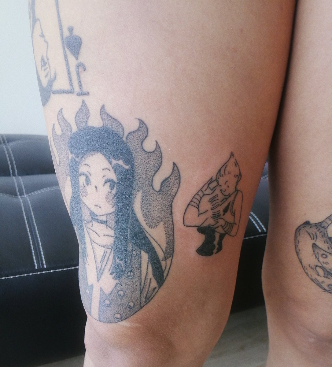 Got a new hiso tattoo!! Design by @semiveral ❤️❤️❤️ it's so cute I love him 🥺