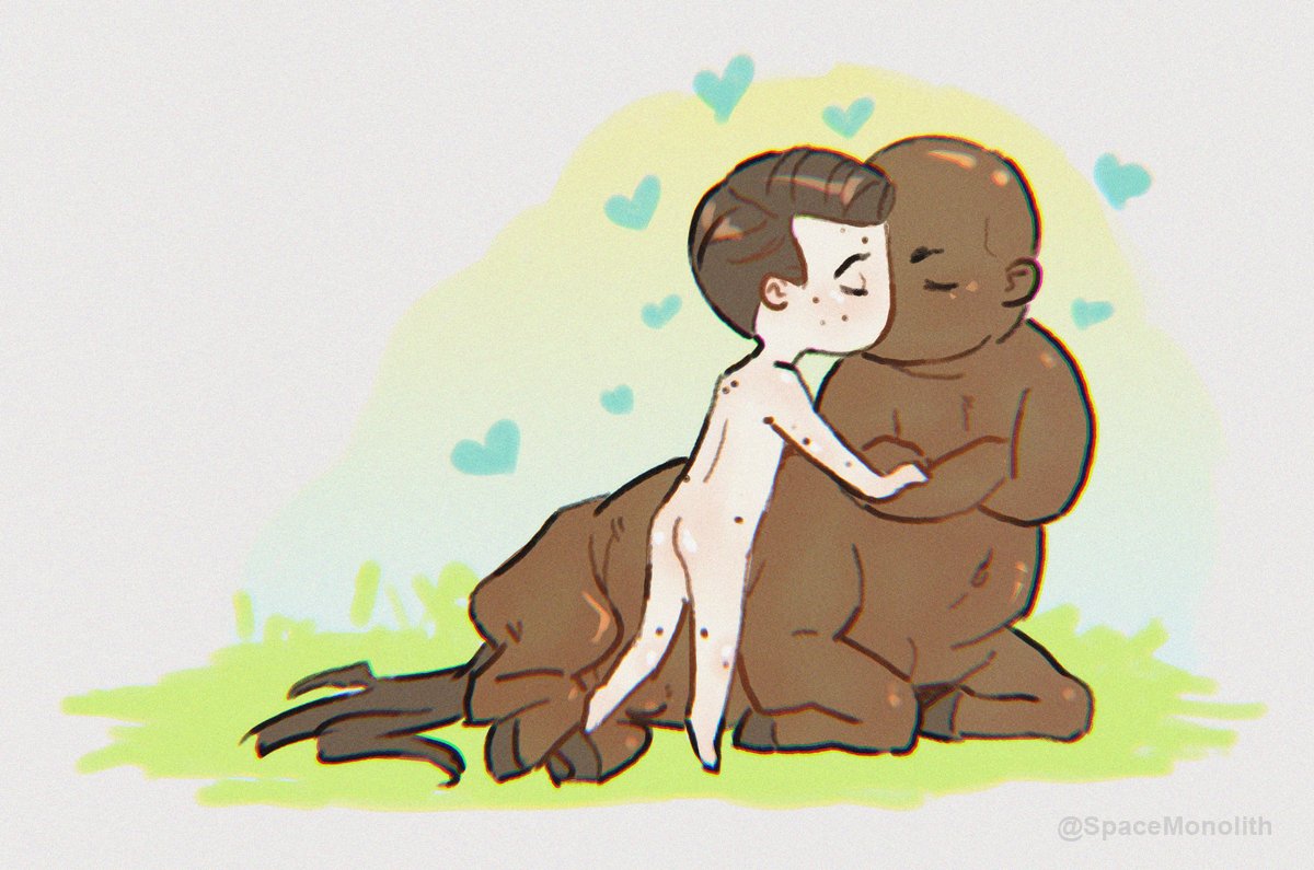 SpaceMonolith's tweet photo. Just a tiny quick something to cheer up a friend~
Some centaur arts and mods have been floating around recently and we were chatting too with some friends. Here's some Centaur Jeff x Human 900 chibi love~
#dbh #detroitbecomehuman #jeff900 #jeffrey900 #RK900 #JeffreyFowler https://t.co/lLJDA853eJ