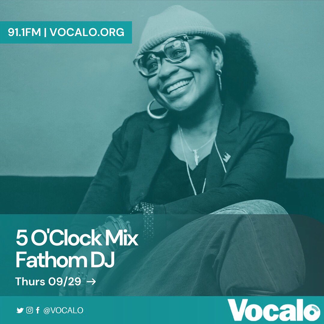 jessedelapena's tweet photo. Check out @FathomDj today on the "5 O'Clock Mix" (5-6pm CST) 09.29.22 hosted by JDLP https://t.co/CyGk18jekz #FathomDj https://t.co/bTIFxWXhjl