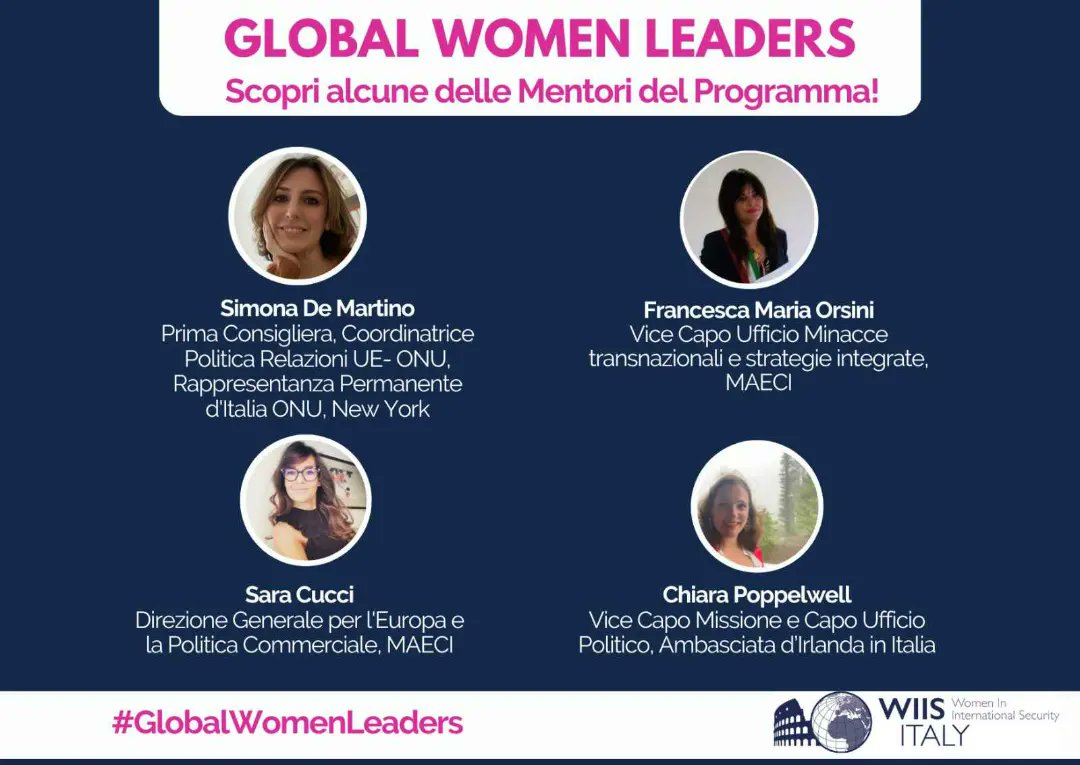 WIISItaly's tweet photo. Continua la scoperta delle mentori che prenderanno parte alla III Edizione del nostro Programma di Mentoring #GlobalWomenLeaders 🌍! Il bando per fare domanda scade domani 🍀 Per maggiori info 👉🏻 https://t.co/7sNEjL7q9U https://t.co/iBr5cPfbe2