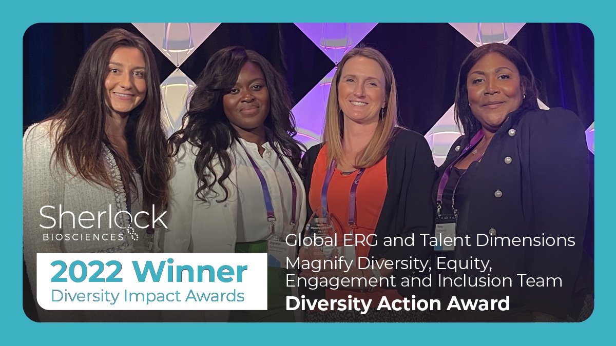 Sherlock_Bio's tweet photo. Thank you @globalergnet and @TalDimensions for naming Sherlock's Magnify Diversity, Equity, Engagement and Inclusion initiative one of the 2022 Top Ten Diversity Action Award winners! Congratulations to our team on earning this recognition for advancing #DEI in the workplace! https://t.co/1ABMw9Q73E