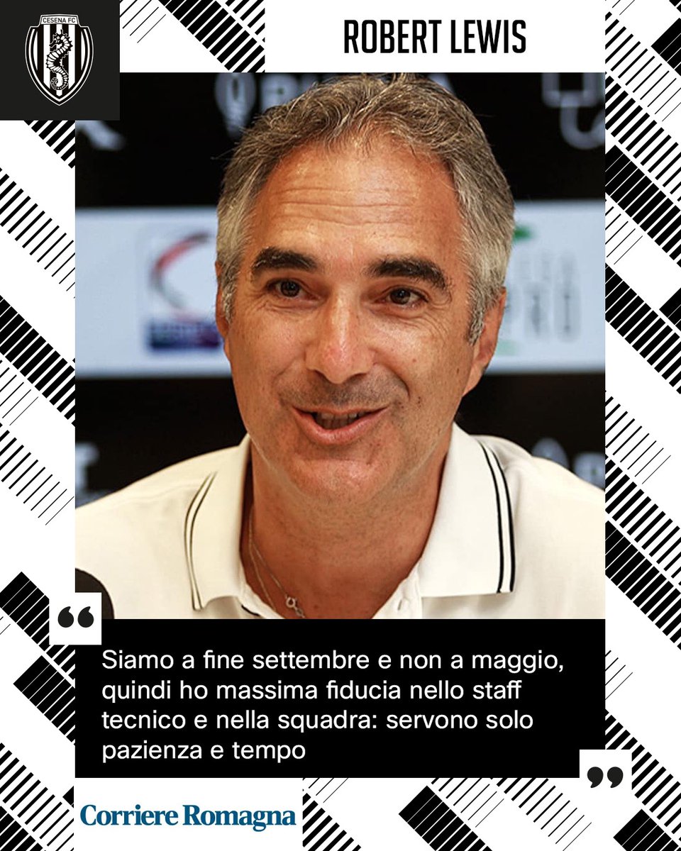 calciocesenafc's tweet photo. 🗣️“Mi piacciono la voglia di vincere e di trasformare sul campo le idee del tecnico: avremmo dovuto cambiare solo qualche episodio sfavorevole“
📌 Sul @CorriereRomagna in edicola domani trovate l'intervista al co-presidente Robert #Lewis
#CorriereRomagna #MediaPartner #CesenaFC https://t.co/t3XAQsH4of