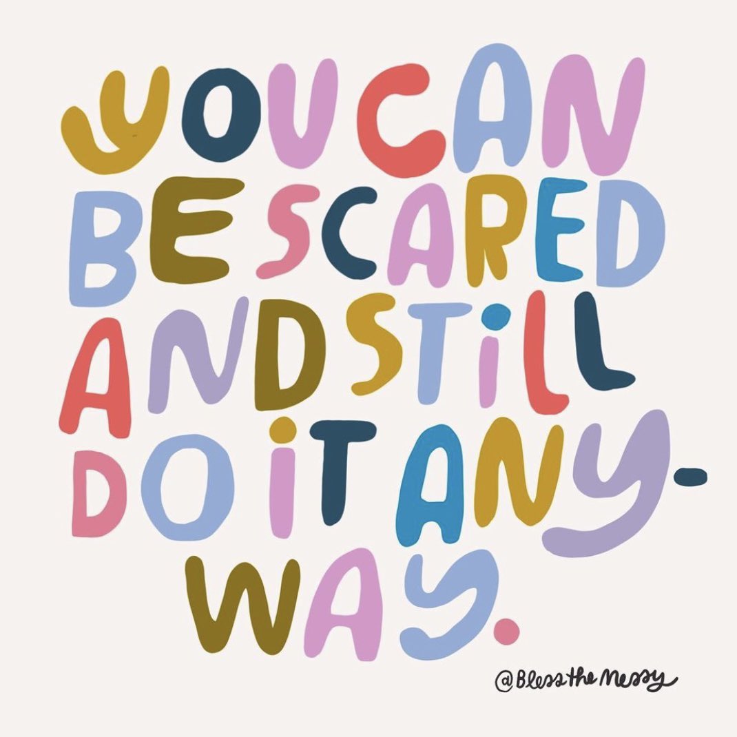 actionhappiness's tweet photo. You can be scared and still do it anyway

Image: https://t.co/2FMbdN6hTc https://t.co/iQdgI6v6fB