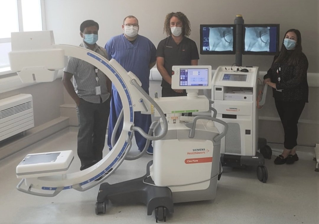 UHW_RAD (@uhw_rad) on Twitter photo 1/2 <a href="/UHW_Waterford/">Univ Hosp Waterford</a> Radiographers Brian & Joe (Theatre CSR) with <a href="/SiemensHealth/">Siemens Healthineers</a> Clinical Applications Specialist team of
Katie Watcham & Godwin Victor during the recent apps training for the Cios Flow C-arm in Kilcreene Regional Orthopaedic Hospital 1/2 <a href="/UHW_Waterford/">Univ Hosp Waterford</a> Radiographers Brian & Joe (Theatre CSR) with <a href="/SiemensHealth/">Siemens Healthineers</a> Clinical Applications Specialist team of
Katie Watcham & Godwin Victor during the recent apps training for the Cios Flow C-arm in Kilcreene Regional Orthopaedic Hospital