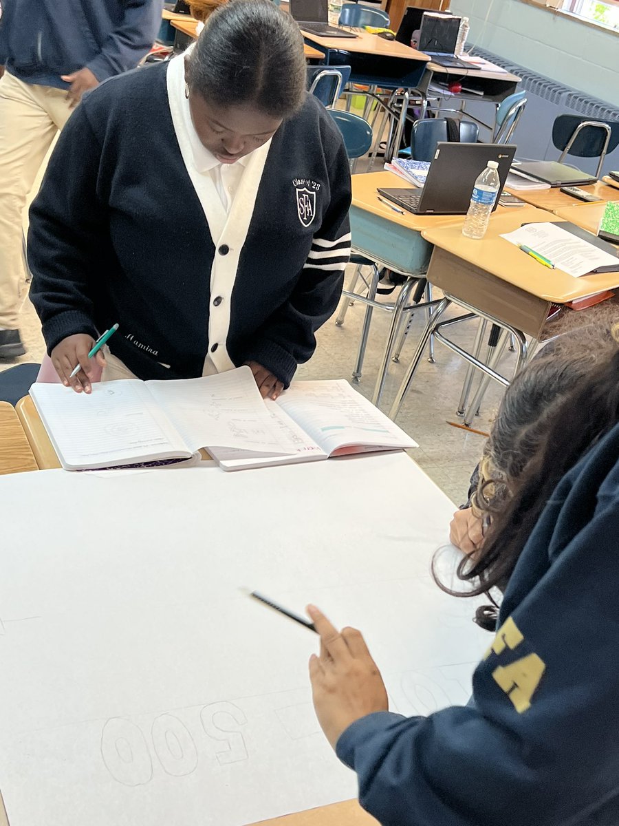 Grade8SFABX's tweet photo. @Grade8SFABX hard at work on timelines for the first 500 years of Church history. It helps them understand that many significant events occurred in the same eras of the early Church. @SFABronx #religion #history https://t.co/OWF95nn4Yq