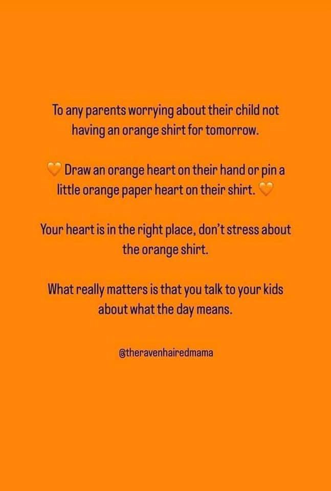 Orange Shirt Day is tomorrow at our school. Wish to participate but no orange in the wardrobe? Pls. Do not fret- see message below.