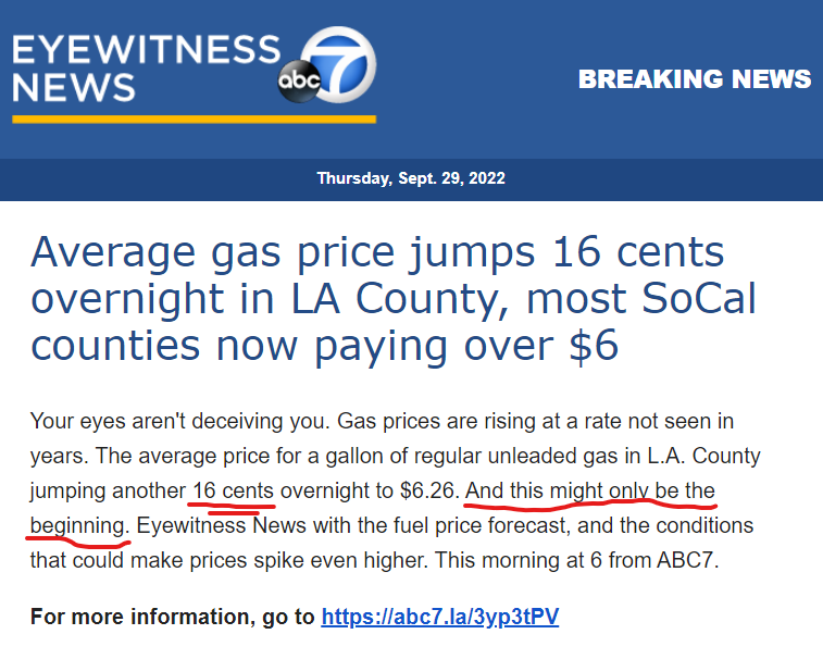 "...might only be the beginning."
Dear America,
Where have you been?
The beginning was back in 1974 when gas prices jumped from $0.39 to $0.53 (thanks oil embargo), and we just kept paying "What the Market will bear"

Whatever you're willing to pay, they're willing to charge.