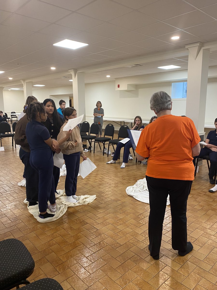 stjsces's tweet photo. What an amazing learning experience! Thankful to be involved in the KAIROS BLANKET EXERCISE. 
#TruthAndReconciliation https://t.co/pAmJLUL6CW