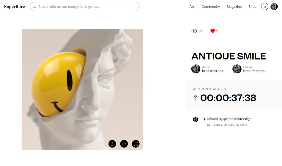 Auction about to start superrare.com/artwork-v2/ant…