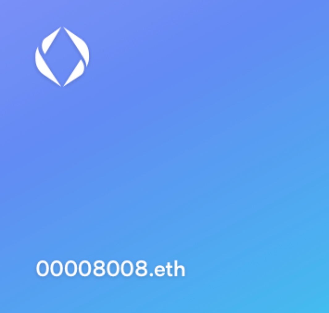 00008008.eth
#3digitENS
#4digitENS
#5digitENS
#6digitENS
#7digitENS
#8digitENS

#ens #ensdomain

Check out this item on OpenSea opensea.io/assets/ethereu… via <a href="/opensea/">OpenSea</a>