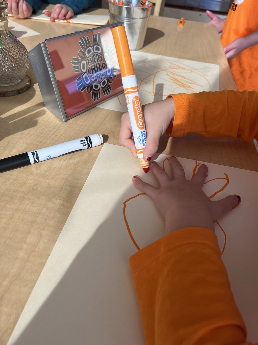 ssrcepreprimary's tweet photo. Our #NSPrePrimary Zwicker at BES honour Orange Shirt Day through reading books about why we wear orange, having conversations about how children should feel when they are at school, and “Every Child Matters” art provocations 🧡 https://t.co/j1LQGZlGmn