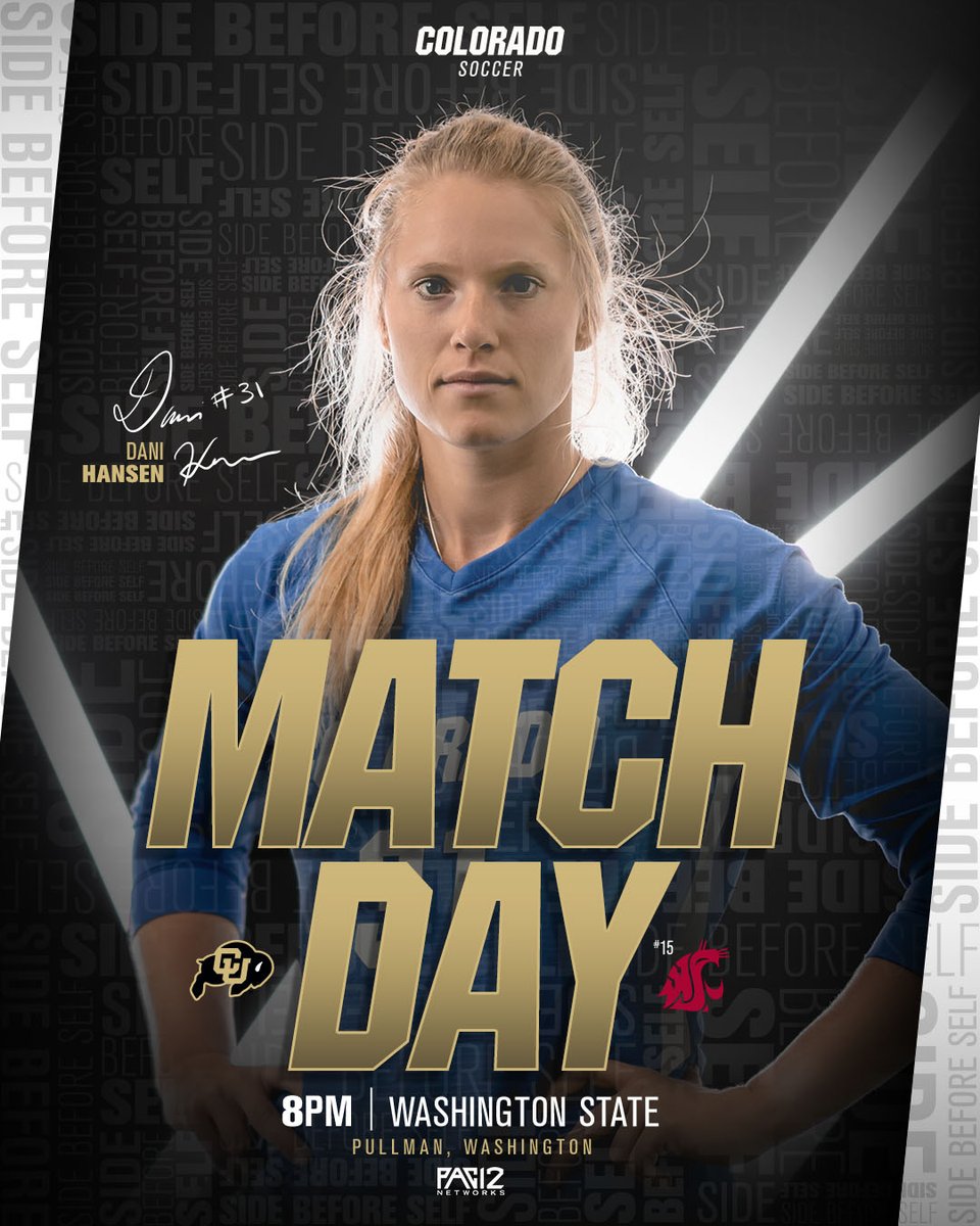 Thursday Night Lights!

📺 Pac-12 Networks
🕗 8 pm MT
📍 Pullman, Wash.
📊 CULivestats.com

#SideBeforeSelf // #GoBuffs