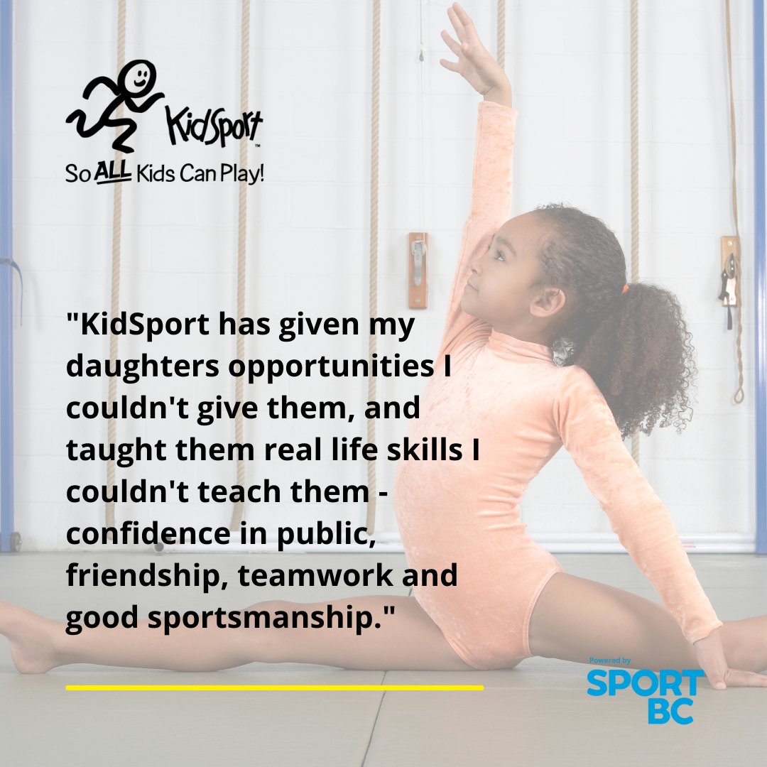 #KidSportBCWeek <a href="/KidSportBC/">KidSport BC</a> #SoALLKidsCanPlay #PoweredbySportBC