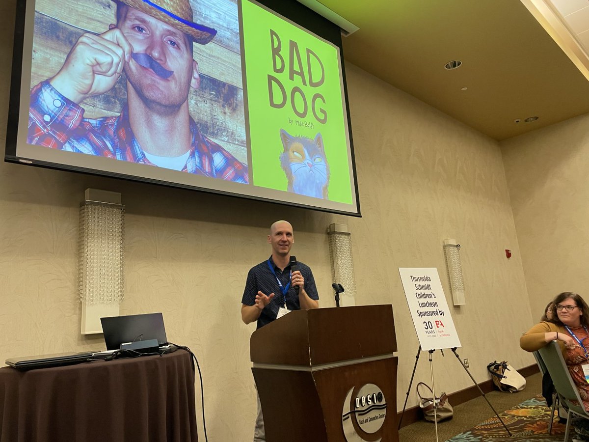 We were proud to sponsor the @MoLibConf Thusnelda Schmidt Children's Luncheon, featuring keynote speaker @MikeBoldt. Our team appreciates all the amazing work youth librarians do for their communities! #2022mla #restoringconnections