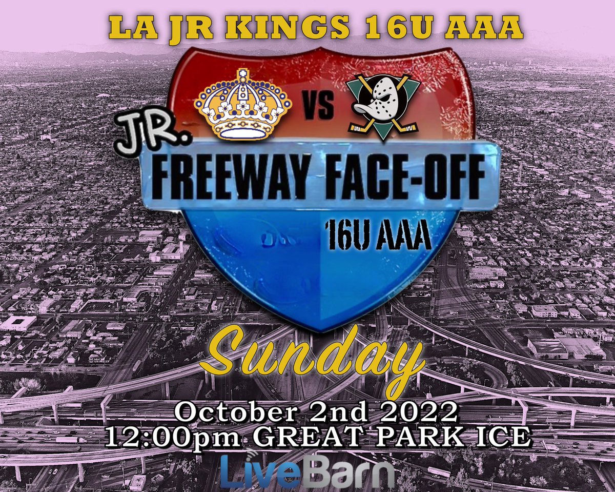 Coming this weekend!! The Jr Freeway Series begins down in Orange County versus our old rivals. #GKG <a href="/LiveBarn/">LiveBarn</a> <a href="/JrKings06/">JrKings06</a> <a href="/hockeymaps/">HockeyMap.com</a>