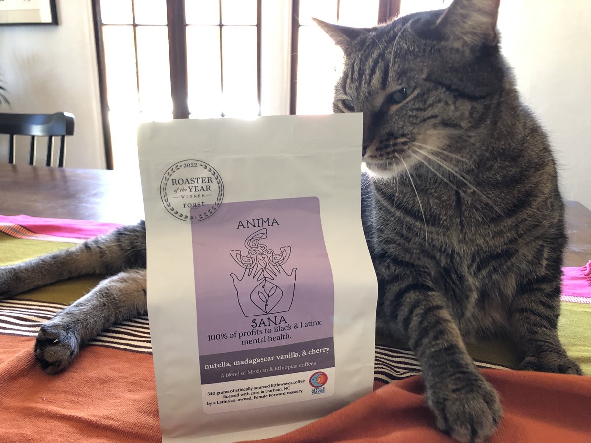 animasanaco's tweet photo. Apparently 10/1 is International Coffee Day

So many official days!

Sun's rising later and I certainly need more coffee

Remember Anima Sana (https://t.co/7l4E9hN7wO) gives 100% of profits to Black &amp; Hispanic mental health

It's roasted by Barista Mag Roaster of the Year winner! https://t.co/6M9EDCvYKd