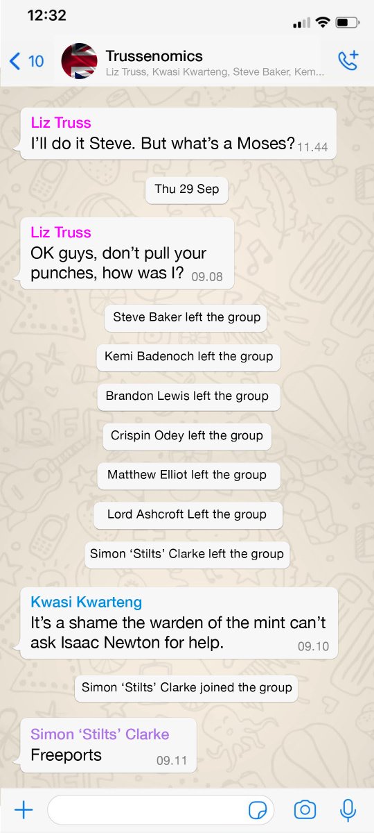 BREAKING: Leaked WhatsApps from Liz's inner circle.