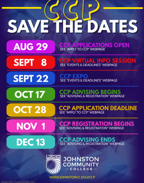 Important dates for CCP registration!