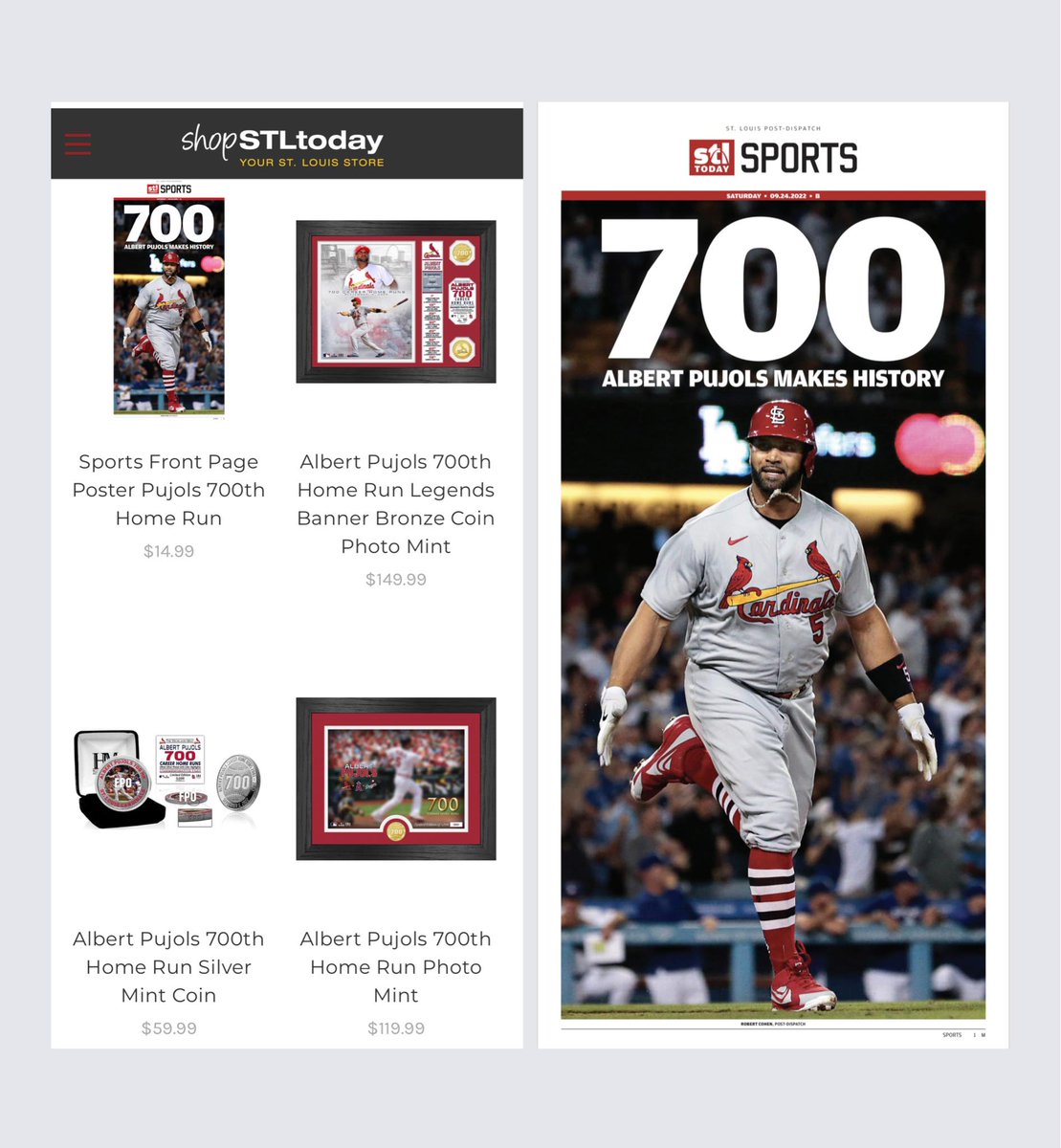 ⚾ Still reeling from last week's historic Cardinals game? Find this Post-Dispatch print edition reprint poster and more via our online store ➡ shopSTLtoday.com