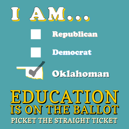 okea's tweet photo. Education professionals are the largest voting body in the state, let your voice be heard. #VoteOklaEd #savepublicschools #GOTV #oklaed

https://t.co/qxQqEZb835 https://t.co/aI8hDhvFXX