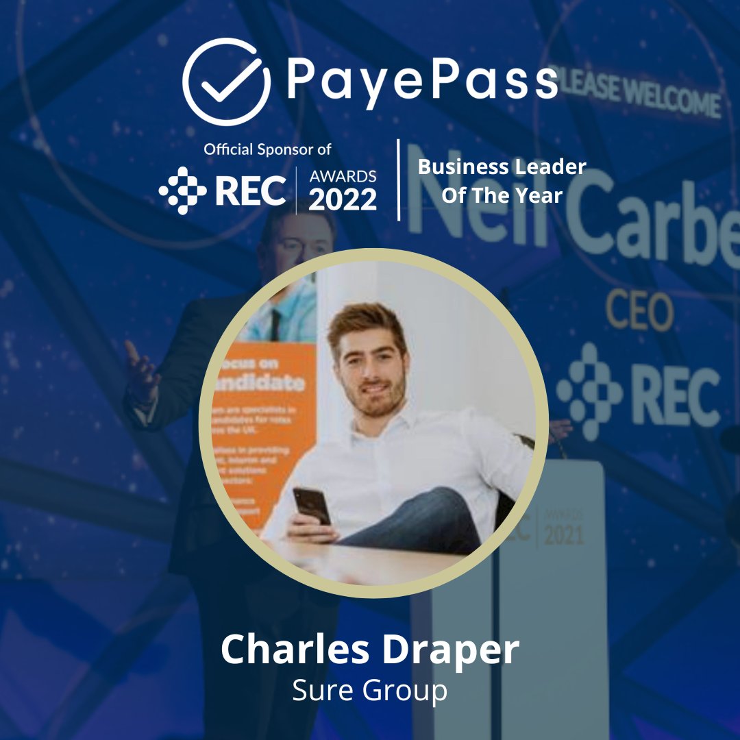 paye_pass's tweet photo. Congratulations for the Business Leader of the Year nomination Charles!
We look forward to seeing you at the @RECPress Awards 2022๐
#PayePass #RECAwards22 #SureGroup #Recruitment #RecruitmentConsultant https://t.co/JlfqwLnUkg