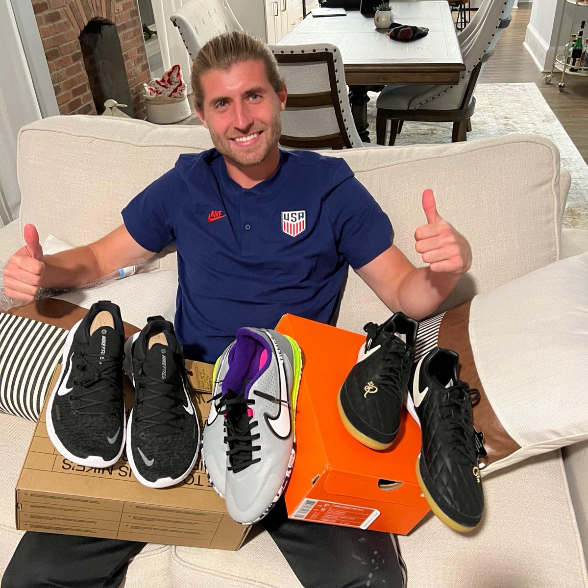 FCFrederick's tweet photo. FCF alum William Eskay and his new gear are ready to take off for Croatia this weekend with the U.S. Futsal National Team! Good luck William and Team USA!!! #FCF #FCFalumni #FCFrederick https://t.co/MYjDKi4Fnb