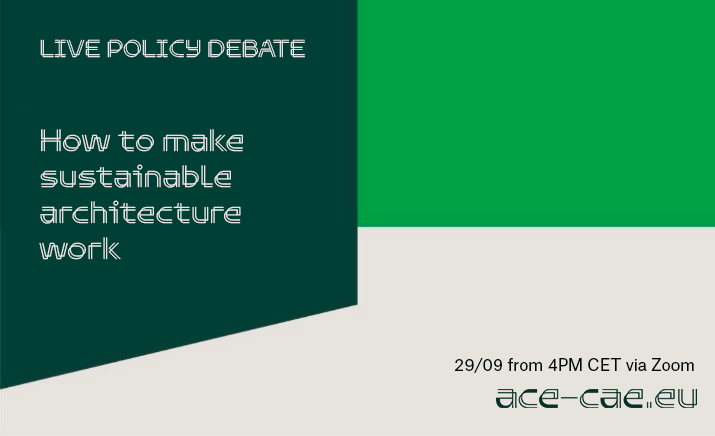 Ace_Cae's tweet photo. Happening  now !
Making #Sustainable #Architecture Work - online policy debate
Walk&amp;Talk #EUSEW2022 #aceenergy
Join us on #zoom at 4pm CET https://t.co/u9RifNy3na
Read more here: https://t.co/OKUtFaBdiD https://t.co/CTJqeu2bED