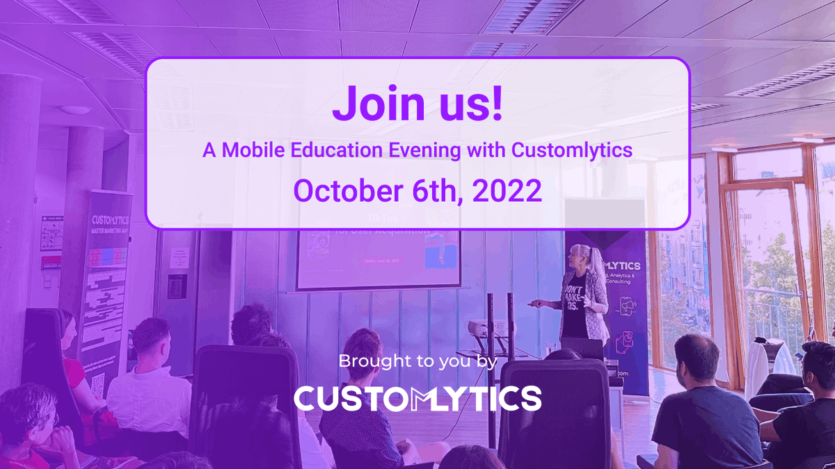 CustomlyticsDE's tweet photo. The Berlin Mobile Marketing &amp; Growth Meetup is back for a second round this year to discuss the latest trends in the mobile space with @batch. 📱

We are looking forward to welcoming you to the @remergeio office in Berlin on October 6th!

RSVP here: https://t.co/CPZArZE411 https://t.co/nxLFVaYocH