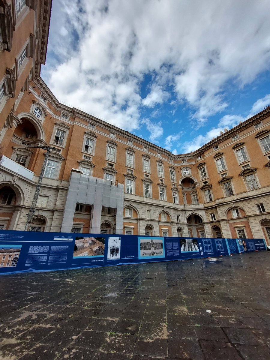 reggiadicaserta's tweet photo. #RestauriReali 🏛️👑 Miglioramento dell'offerta museale! Nuovi spazi del Complesso vanvitelliano verranno restituiti al pubblico e, intanto, i "cantieri parlanti" spiegano ai visitatori i lavori in corso.

🔜 Continuate a seguirci per scoprire tutte le curiosità dal cantiere! https://t.co/2BXbHLaIvi