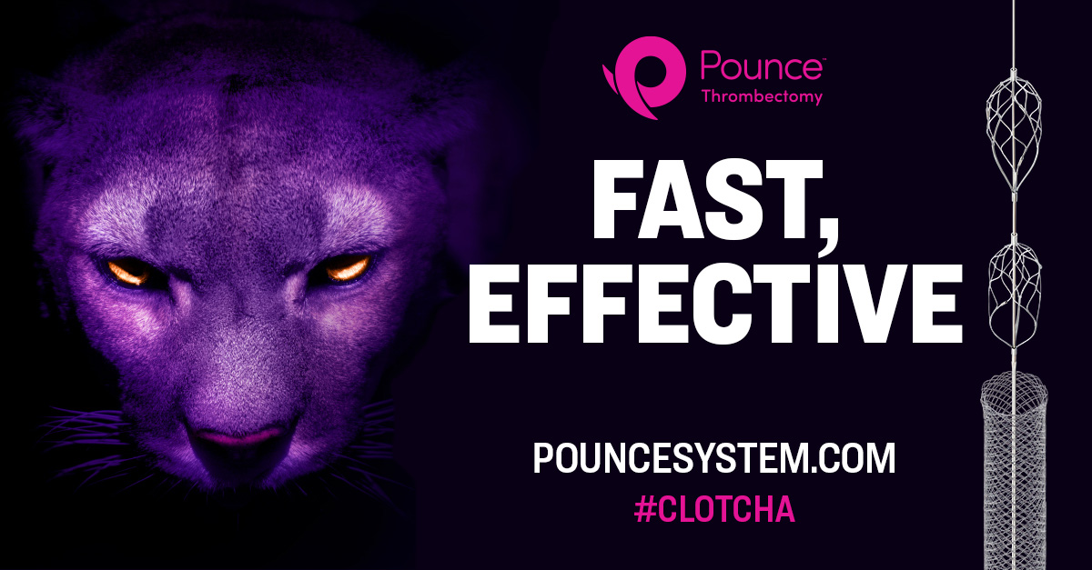 When you’re ready, so is the Pounce™ Thrombectomy System. Just one grab &amp; go configuration that’s designed to quickly capture and remove peripheral arterial clot in time-critical situations. Hungry for more? Head to hubs.ly/Q01hzCCD0. Rx only. #Clotcha