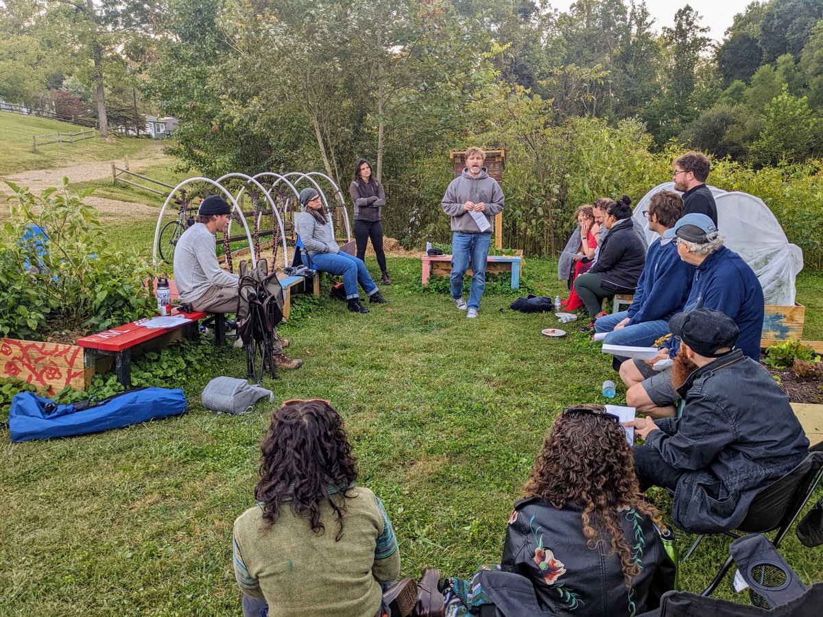 Special thanks to Ben from @BuncombeDecides for joining us at the People's Plot &amp; talking us through the crucial work being done around the heinous TDA in #Asheville. The working people here are being bombarded w/ tourism &amp; this tourism-generated money belongs in our communities!