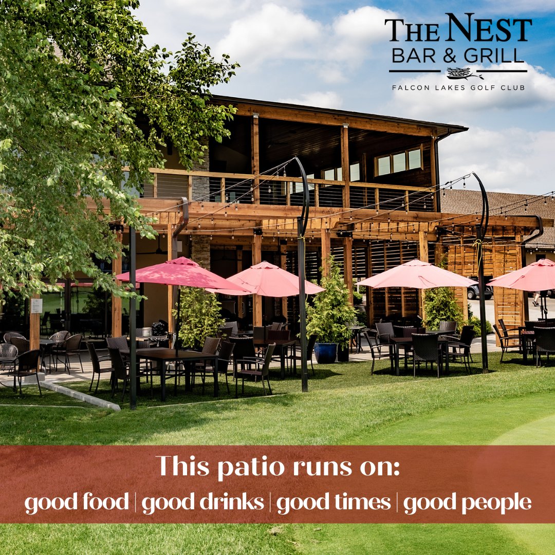 #TheNestBarandGrill #FalconLakesGolfClub #GoodTimesonthePatio