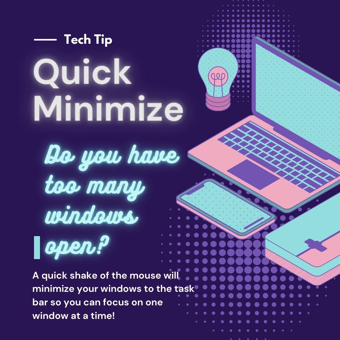 MNPSLearningTec's tweet image. Quick Tech Tip for your Windows 10 device. When overloaded with screens, shake that mouse!!!
#mnpslt @MicrosoftEDU #quicktechtip #techtip