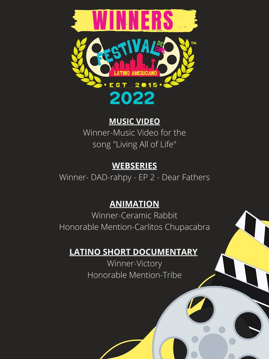 ProfessorLatinx's tweet photo. YIPPEE!!!! Carlitos Chupacabra Wins Honorable Mention at the Festival De Cine Latino Americano!!! @felipeer #latinxpoplabUT #professorlatinx #carlitoschupacabra #chupacabracharlie #festivaldecinelatinoamericano #fdcla
https://t.co/YsGUVUeT93 https://t.co/1E0yNJEGZK