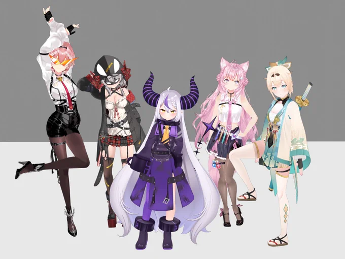 早速DLしてきた!holoXのMMDめちゃ良いね!この家族間が最高!#MMDホロライブ  