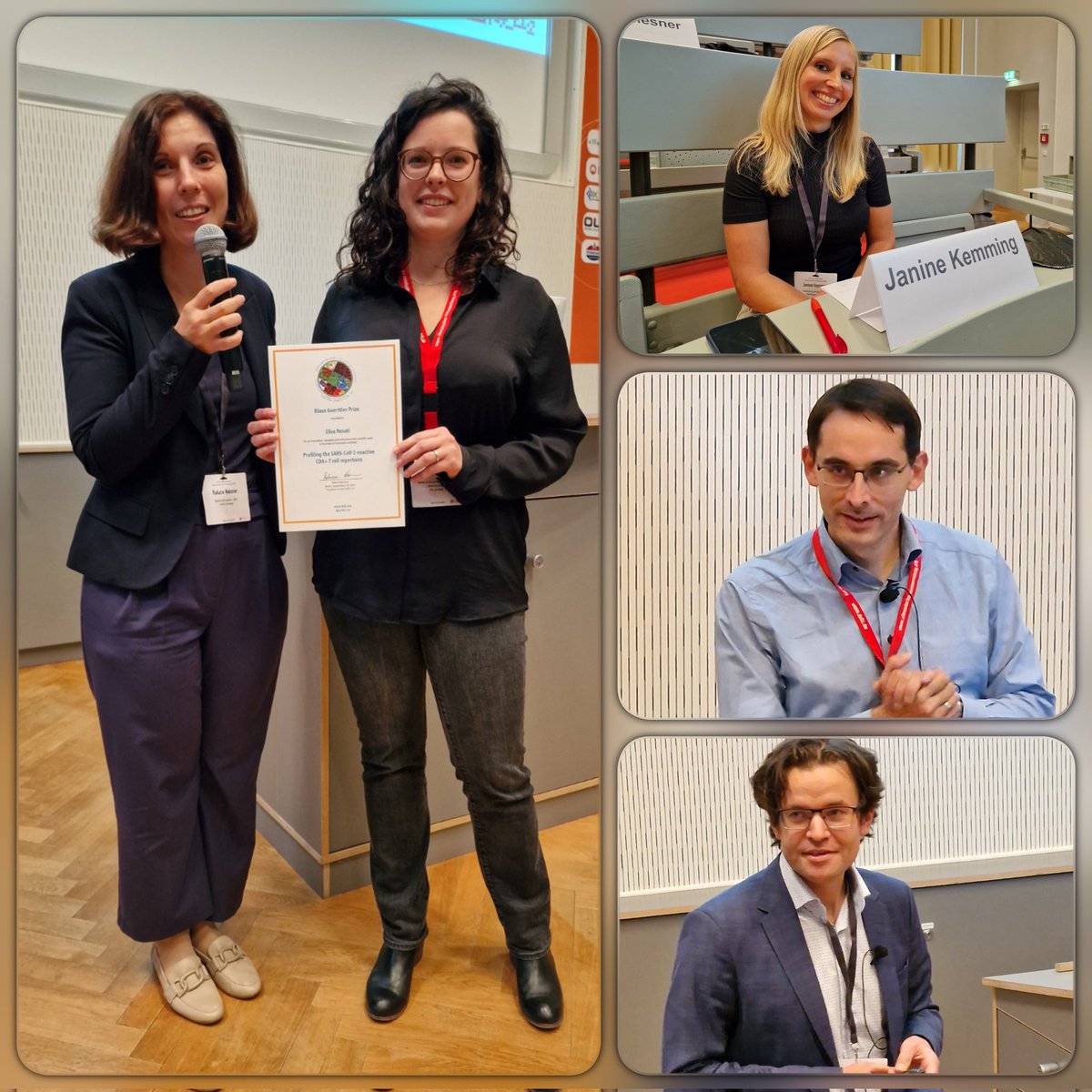 Zytometrie's tweet photo. We congratulate Elisa Rosati @elisarosix who was awarded with the Klaus Goerttler Prize today. The last year awardee Janine Kemming chaired the session with exiting talks by Bertram Bengsch, Asbjørn Christophersen &amp; Elisa. https://t.co/EzQ5DTlWyA https://t.co/AJctKsgg5e