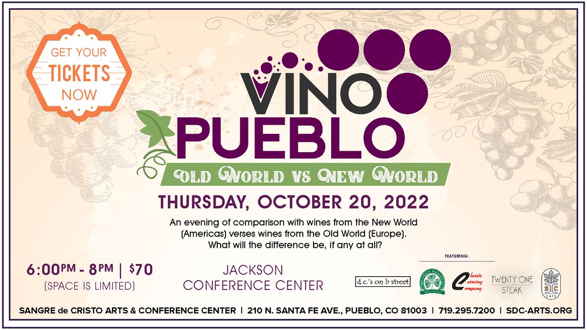 SDCArtsCenter's tweet photo. Join us for a special culinary event in collaboration with 80 Twenty Wines and Sommelier John Myers of 80/Twenty Wines along with delicious food. TICKETS: https://t.co/2NU5HrFkBz #attheartscenter #vinopueblo #puebloevents https://t.co/XvHTpWlekX