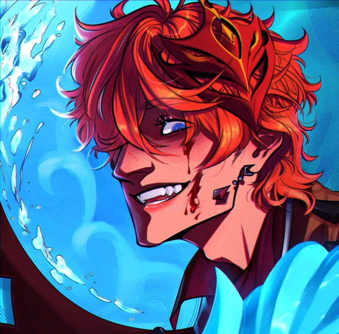 zoom in because i spent very long on this also i have never drawn water before and never again heart eyes 
