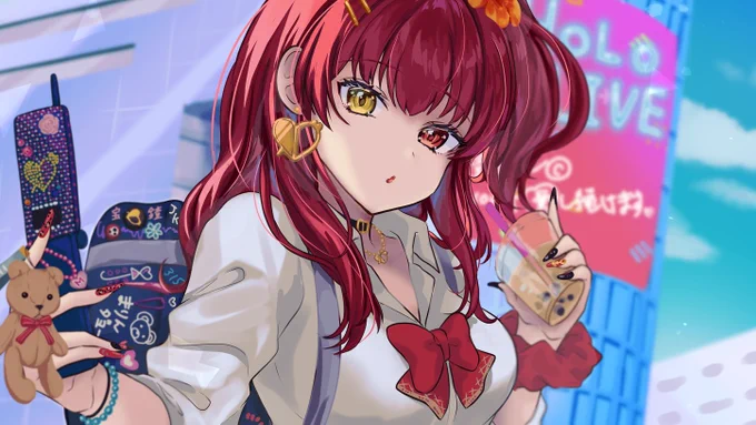 さすがにちょうど今日描いたおぎゃるマリンちゃんとシンパシー感じちゃった 